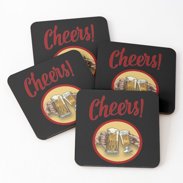 Item preview, two hands meeting in a beer toast RED - Drink it!!! designed and sold by OptLuv.