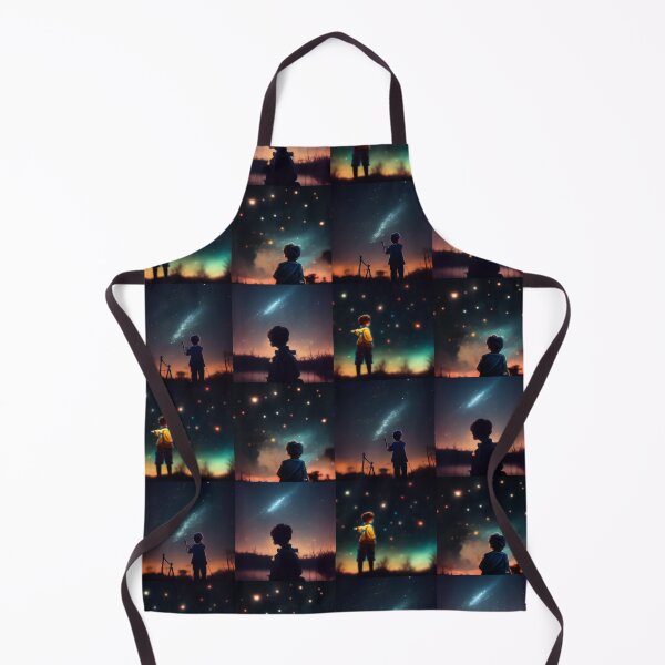 Item preview, a boy with a telescope gazing into the night collection designed and sold by ElMafioso1000.