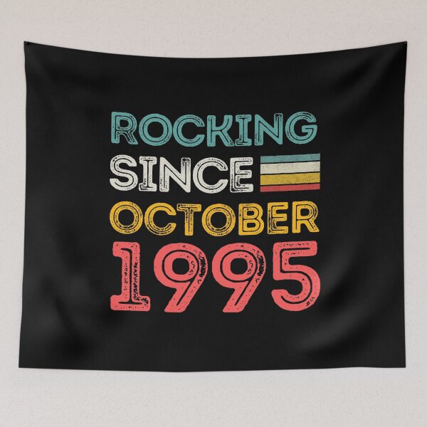 Item preview, Retro Rocking Since October 1995 For Birthday Month And Year As A October Birthday Quotes designed and sold by Funwithmusic.