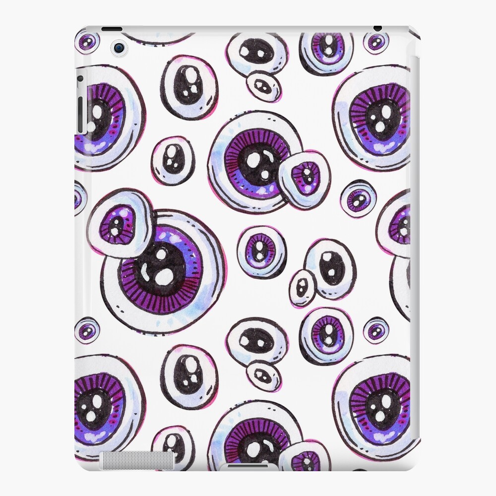 Purple Eyeball Pattern iPad Case & Skin