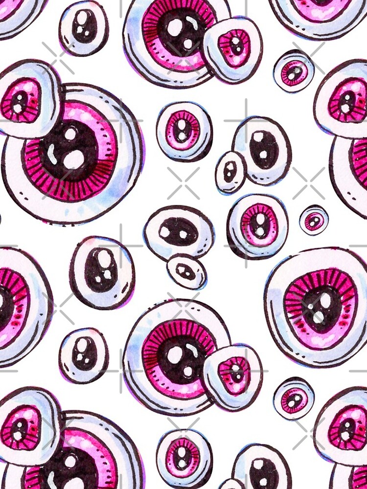 Pink Eyeball Pattern by nykiway