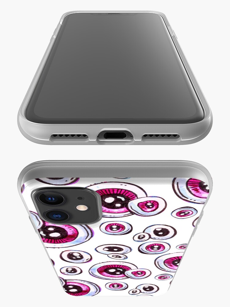 Alternate view of Pink Eyeball Pattern iPhone Case & Cover