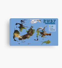 Remnant Map as of Vol.4 (RWBY) Canvas Print