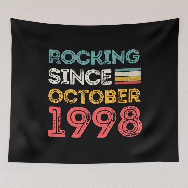 Item preview, Rocking Since October 1998 For Birthday Month And Year As A October Birthday Quotes designed and sold by Funwithmusic.