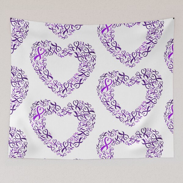 Item preview, Raising Awareness for a Cause - Charity Ribbon Heart (Purple) designed and sold by ThisOnAShirt.