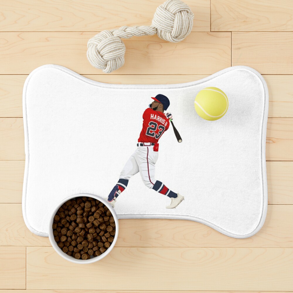 Atlanta Braves Navy Home Plate Pet Bowl