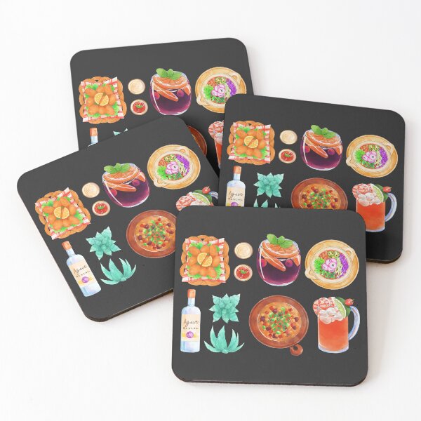 Item preview, Assorted Mexican Food 2 - Pozole, Croquetas, Michelada, Mezcal, Locro and Sangria designed and sold by Alicia Chee.