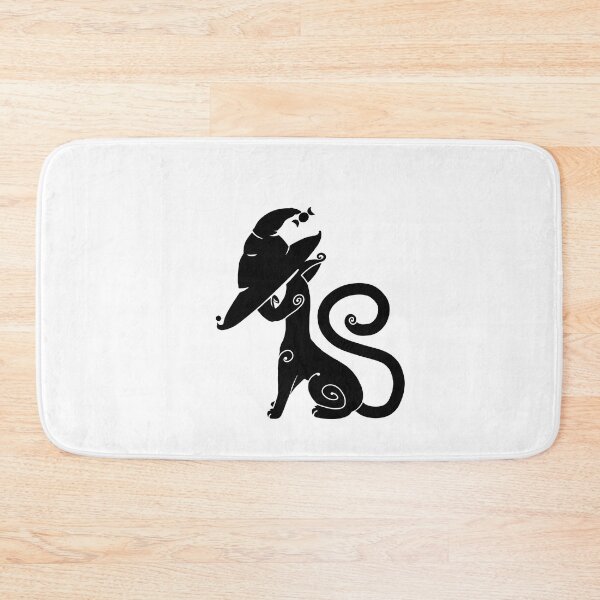 Item preview, Black cat with a witch's hat designed and sold by illustreArt.