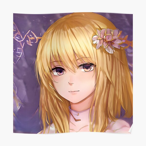 Blonde Anime Girl Poster For Sale By Animegirlnft Redbubble