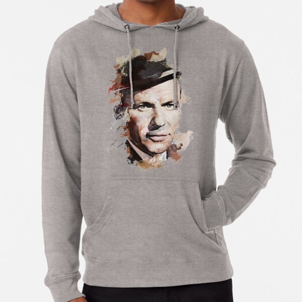 Paint-Stroked Portrait of Classic Actor and Singer, Frank Sinatra Lightweight Hoodie