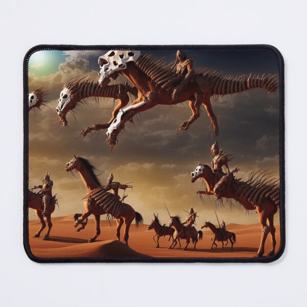Item preview, Nightmarish undead creatures on the march in a desert designed and sold by BrachiaST.