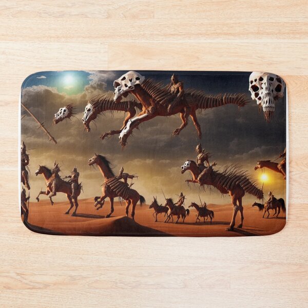 Item preview, Nightmarish undead creatures on the march in a desert designed and sold by BrachiaST.
