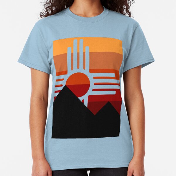 minimalist zia mountain sunset Classic T-Shirt