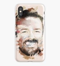 Paint-Stroked Portrait of Actor and Comedian, Ricky Gervais iPhone Case/Skin