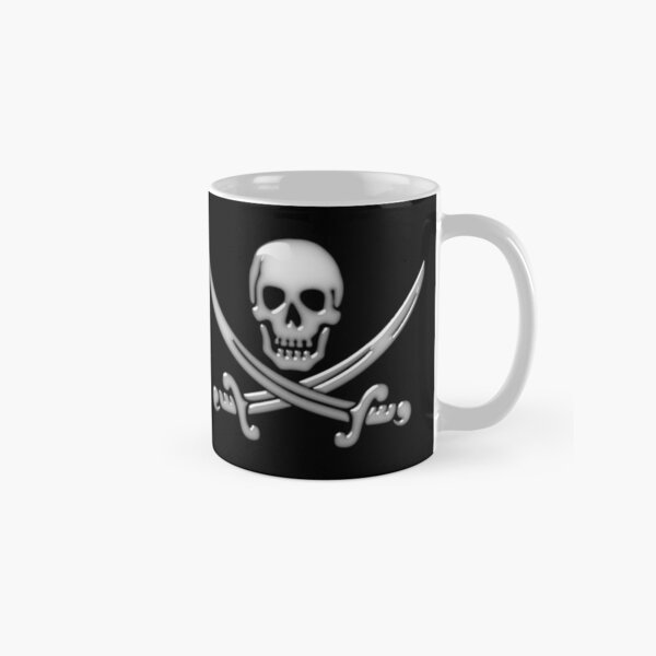 Glassy Pirate Skull & Sword Crossbones Classic Mug