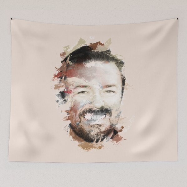 Item preview, Paint-Stroked Portrait of Actor and Comedian, Ricky Gervais designed and sold by ThisOnAShirt.