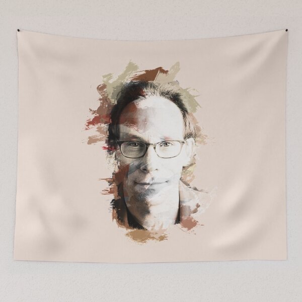 Item preview, Paint-Stroked Portrait of Author and Activist, Lawrence Krauss designed and sold by ThisOnAShirt.