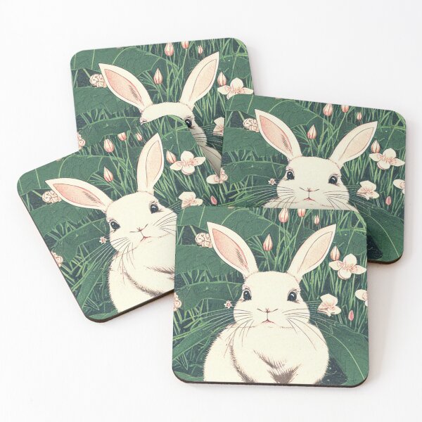 Item preview, Cute Mini Lop Rabbit Baby Bunny with White Lilies designed and sold by wigobun.