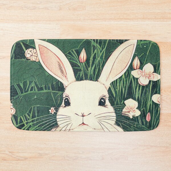 Item preview, Cute Mini Lop Rabbit Baby Bunny with White Lilies designed and sold by wigobun.