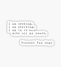 Vincent van Gogh Zitat Sticker