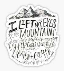psalm bible verse mountains Sticker