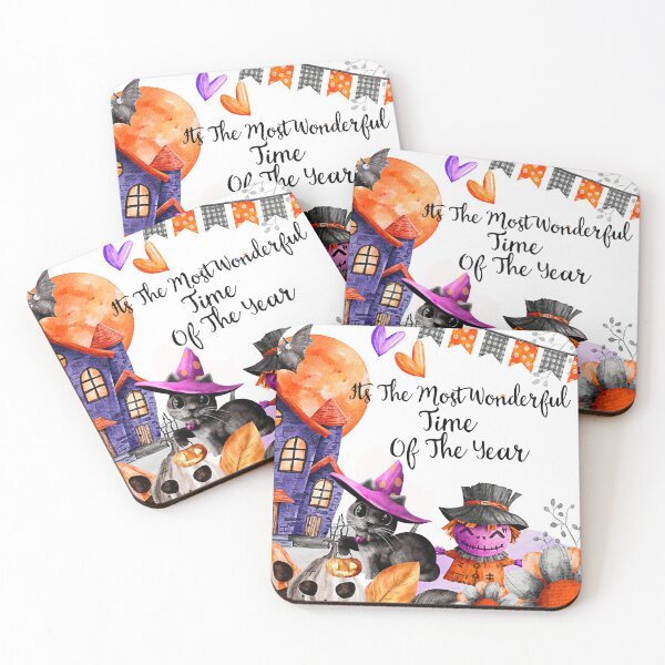 Item preview, Its The Most Wonderful Time Of The Year Black Cat Halloween designed and sold by Gothic Fantasy.