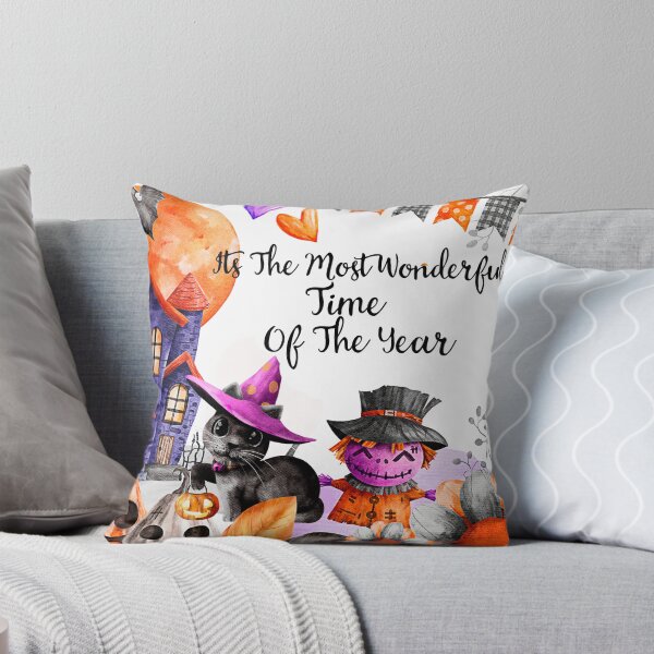 Item preview, Its The Most Wonderful Time Of The Year Black Cat Halloween designed and sold by Gothic Fantasy.