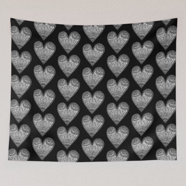 Item preview, Black and White Love Heart Design designed and sold by Soozie Wray.