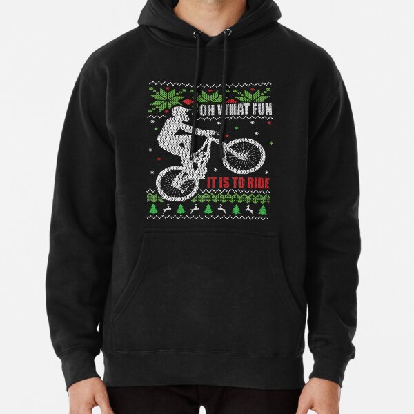 Mountain Bike Ugly Christmas Pullover Hoodie