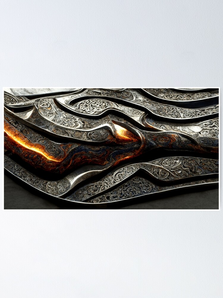 Damascus steel 2 texture plate