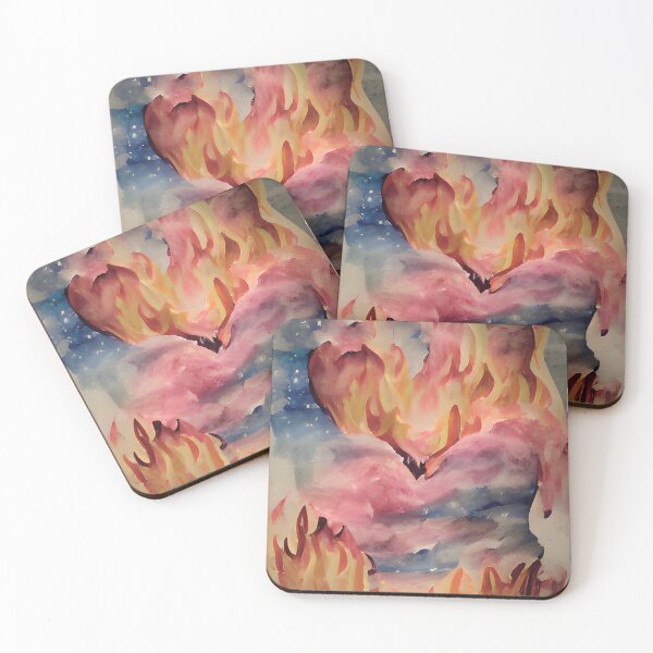 Item preview, Celestial Hearts Aflame Art designed and sold by Holisticfox.