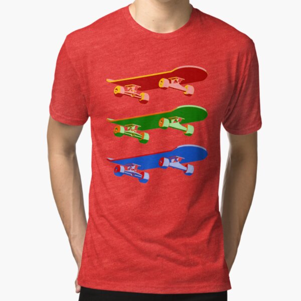 Three Skateboards Tri-blend T-Shirt