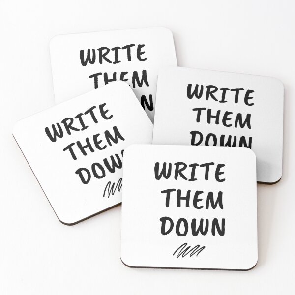 Item preview, write them down - mental health, anxiety, and journaling designed and sold by Therapy by Sen.