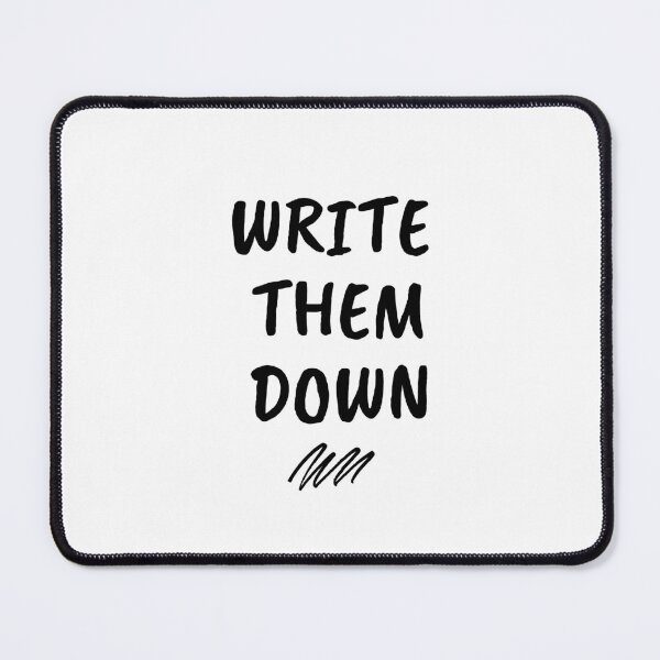 Item preview, write them down - mental health, anxiety, and journaling designed and sold by Therapy by Sen.