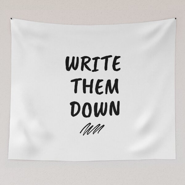 Item preview, write them down - mental health, anxiety, and journaling designed and sold by Therapy by Sen.