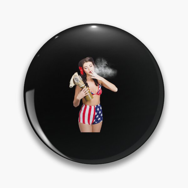 Item preview, american military pin up girl holding gasmask jorgo photography wall art gallery transparent designed and sold by renaatkostayn.