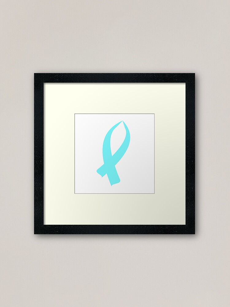 Alternate view of Awareness Ribbon (Light Blue) Framed Art Print
