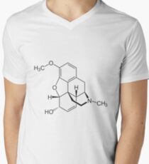 Codeine Chemical Structure Men's V-Neck T-Shirt