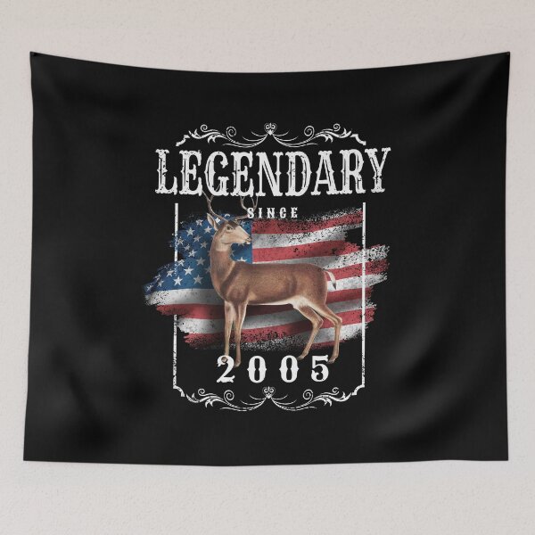 Item preview, 17 Years Old Vintage Flag Legendary Since 2005 17th Birthday designed and sold by Merchking1.