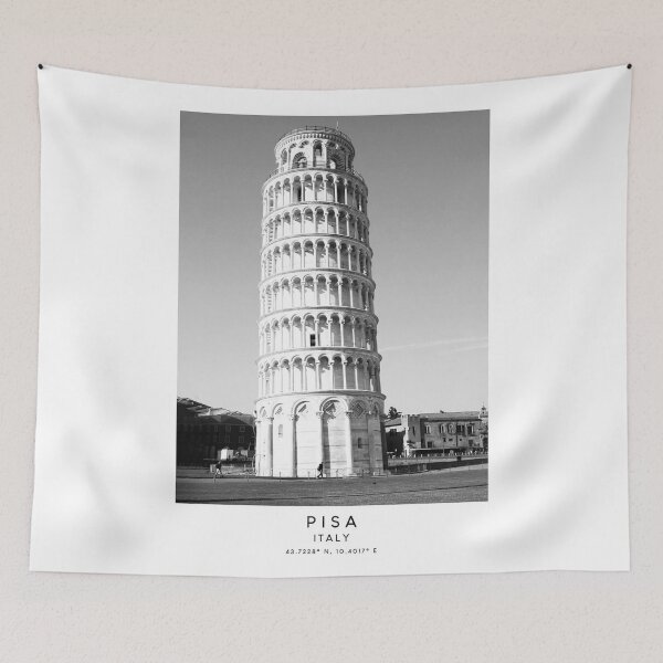 Item preview, Black and White Pisa Poster  designed and sold by faraspirre.