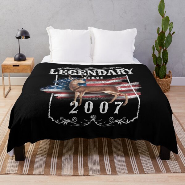 Item preview, 15 Years Old Vintage Flag Legendary Since 2007 15th Birthday designed and sold by Merchking1.