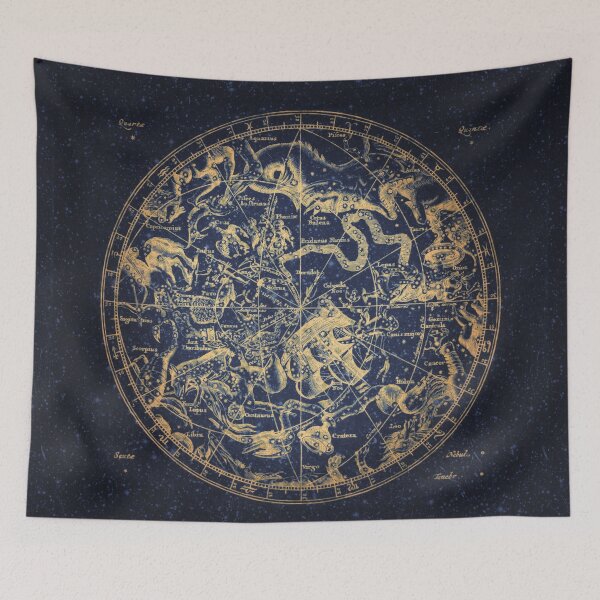 Item preview, Zodiac Star Sign Constellation Map | Emboldened Yellow on Lazuli  designed and sold by Daniel Watts.