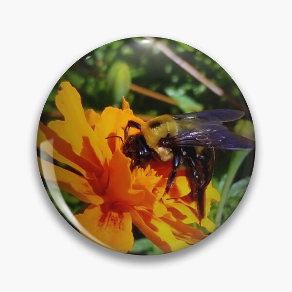 Item preview, Bumblebee On Marigold Flower designed and sold by Heathermarie321.