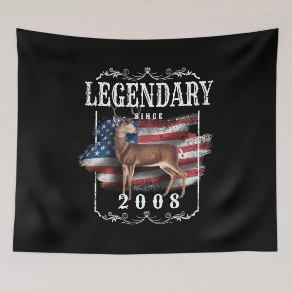 Item preview, 14 Years Old Vintage Flag Legendary Since 2008 14th Birthday designed and sold by Merchking1.