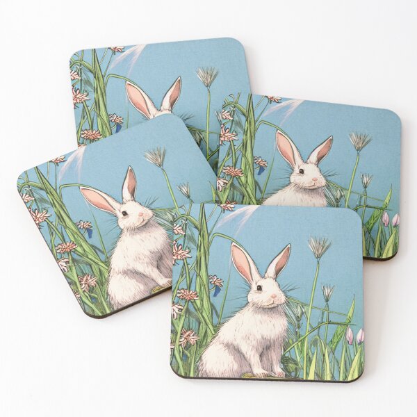 Item preview, Cute and Vintage American Rabbit Baby Bunny in Blossoms designed and sold by wigobun.