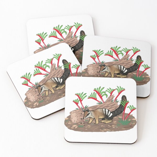 Item preview, Numbat and Red and Green Kangaroo Paw designed and sold by TopazOwl.