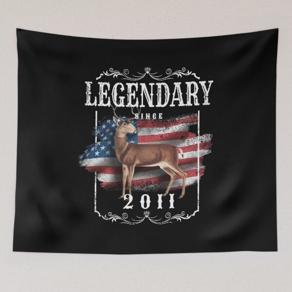 Item preview, 11 Years Old Vintage Flag Legendary Since 2011 11th Birthday designed and sold by Merchking1.