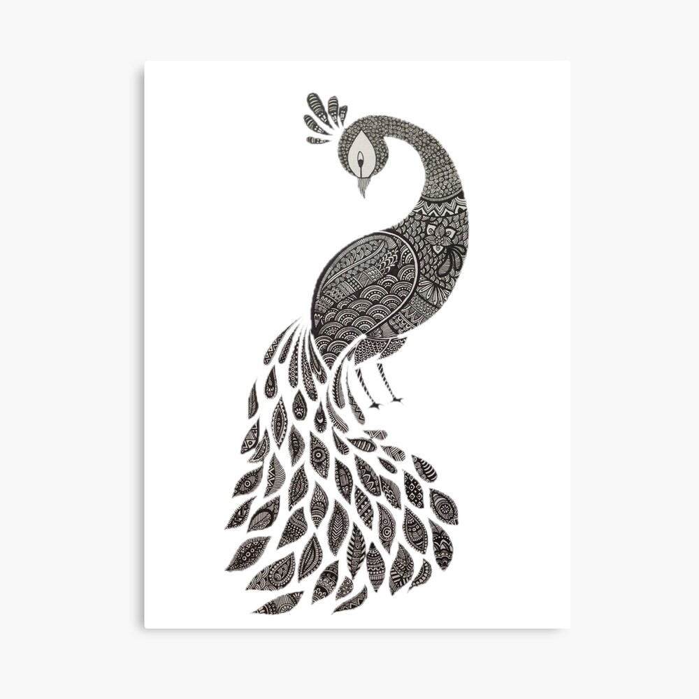 Peacock zentangle