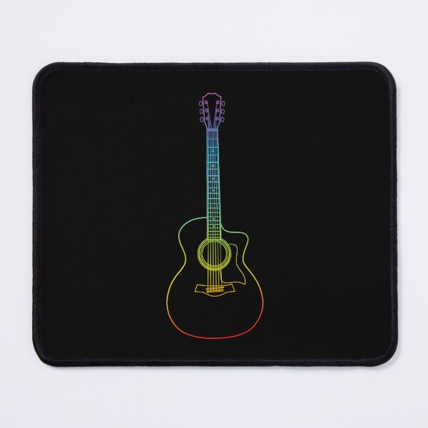 Item preview, Auditorium Style Acoustic Guitar Colorful Outline designed and sold by Tranquilharris.