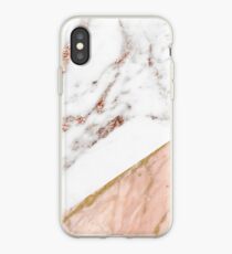 Rose gold marble blended iPhone Case